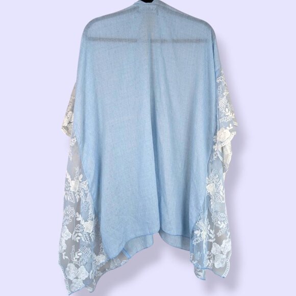 Cherie Bliss Blue Woven Cover-Up - Picture 6 of 9